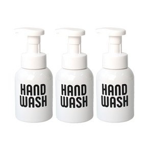 로맨틱노벰버 원형 거품용기 레터링1 HAND WASH 300ml, 화이트(캡), 3개