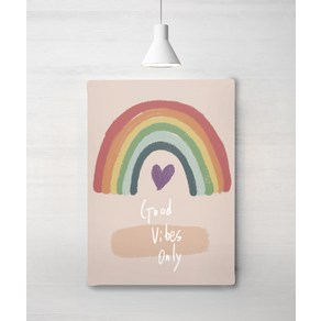 RYMD ainbow good vibes only 캔버스 액자, 20호(50 x 72.7 cm)