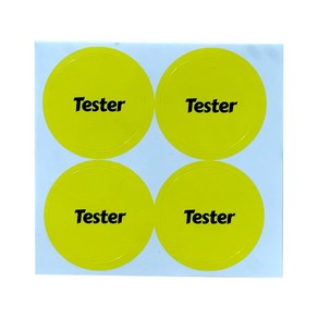 샘플 테스트 진열상품 스티커, 옐로우, 50개