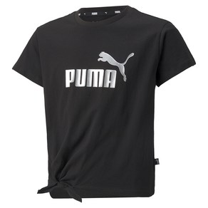 [PUMA]푸마_아동용_에센셜+ 로고 노티드 티셔츠 G_ESS+ LOGO KNOTTED TEE G_블랙_84968901