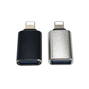 스토리링크 USB3.0 to 8핀 OTG 메탈젠더 2종, 블랙, 실버, 1개