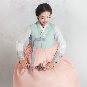 더예한복 여성용 한복 저고리 + 치마 세트 DY712