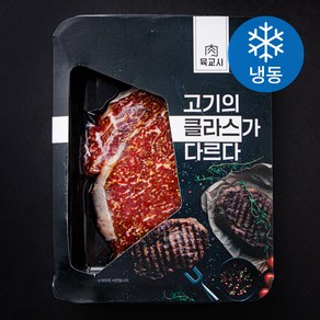 육교시 한우 등심 갈릭시즈닝 스테이크 (냉동), 200g, 1개