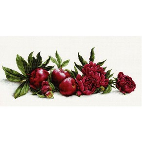 십자수패키지 Luca S Peonies and Red Apples BA2357, 혼합색상, 1세트