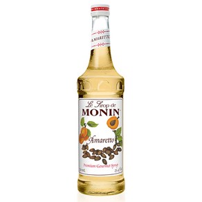 Monin - Amaetto Syup Almond-Caamel Cookie Tast 모닌 - 아마레토 시럽 아몬드 카라멜 쿠키 맛 천연 향료 커피 라떼 칵테일 및, 1개, 750ml