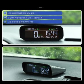 VJOYCAR S100 최신 태양 광 발전 GPS 게이지 무선 HUD 디스플레이 디지털 속도계 주행 거리계 모든 자동차 용 KMH MPH 시계