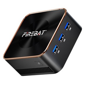 파이어뱃 T8 플러스 N100 큐브형 미니 PC, 블랙, 512GB, 16GB, WIN11 Home