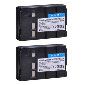 2Pcs VW-VBS20E VW 배터리 파나소닉 HHR-V212 RX11EG R500EN, 2x Battey, 한개옵션1