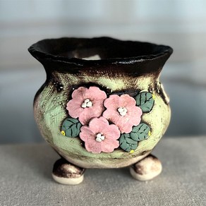 다육맘 수제화분 다육화분 도향#467, 핑크, 1개