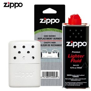 ZIPPO 핸드워머 미니손난로 펄화이트 3종세트(손난로 화구 오일)