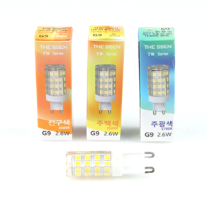 G9 LED 전구 2.6W 4.2W 할로겐 핀램프 핀전구 옥수수전구 미니 꼬마전구, 주백색(아이보리빛), 1개