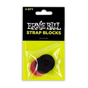 [ERNIEBALL] 어니볼 기타 스트랩 멜빵 블록 레드&블랙 / STRAP BLOCKS 4PK RED&BLACK, 1개