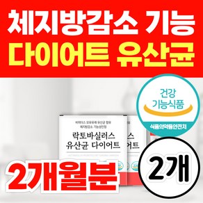 체지방 감소 핏 다이어트 가르시니아 비피더스 모유유래 유산균 프롤린 락토바실러스, 2개, 60회분