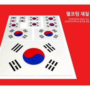 1+1 자동차량용 오토바이크 펄코팅 태극기 엠블럼 스티커 12pcs 세트 2개