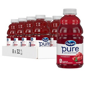 오션스프레이 100% 순수 크랜베리 주스 100% Pue Canbey Juice, 8개, 946.4ml