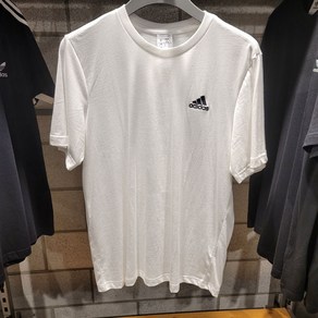 아디다스 에센셜 싱글 저지 엠브로이더드 스몰 로고 티 IC9286 ADIDAS