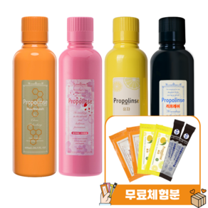 프로폴린스 가글 600ml 프로 벚꽃 유자 블랙 총4병+체험분 6매 구취제거 구강청결제, 1개