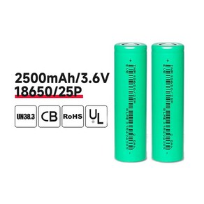 전기 공구용 하이 퀄리티 EVE 18650 배터리 드레인 충전식 리튬 25P 2500mah 3.6V 18650-25P 1-20 개, 2개