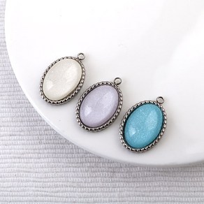 비즈아이 [8-150-12]써지컬스틸 펜던트 펄까메오/대 13x19mm 1개