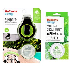 토탈하우스 라임모히또 (세트상품) 불스원 폴라프레쉬 선바이저 햇빛가리개 클립형 방향제 + 교체용 리필, 1개