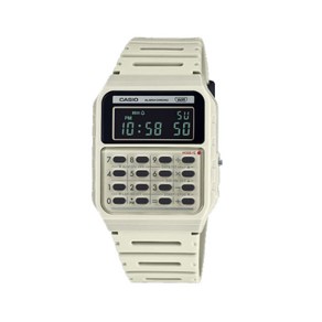 카시오 CA-53WB-8B Casio Mini 레트로 빈티지 베이지 계산기 남자 우레탄 시계 b