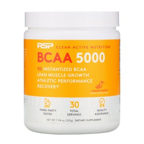 RSP Nutition BCAA 5000 Oange Mango 7.94 oz (225 g), 1개, 225g