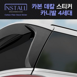 카니발 4세대 측면 스포일러 카본 데칼 스티커, 07.측면스포일러, 1개