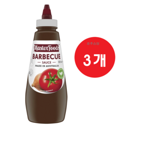 마스터푸드 바베큐 소스 500mlx3팩 Mastefoods Babecue Sauce, 3개, 500ml