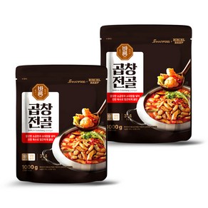 바른 곱창전골(우동사리+당면사리 증정), 2개, 1kg