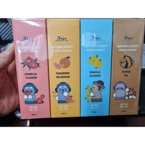 J2 Jeju(제주) 동백 한라봉 유채 마유 4종 핸드크림(70ml x 4EA)