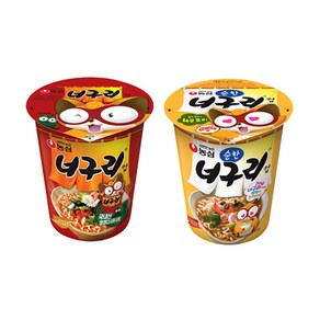 농심 너구리소컵62g 12개+너구리순한맛소컵63g 12개, 단품