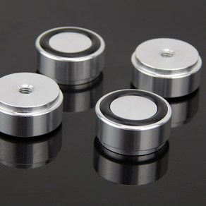 우퍼받침대 HIFI 오디오 앰프 스피커용 알루미늄 발 패드 섀시 버퍼 흡수 댐핑 매트 20*10mm, 4 piece silve