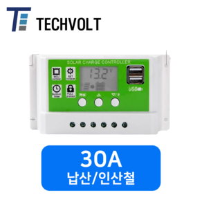 테크볼트 PWM 컨트롤러 고효율 태양광패널, 1개, 30A