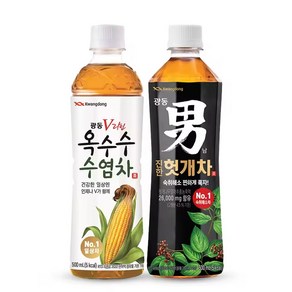 옥수수수염차 500ml 12pet+헛개차 500ml 12pet, 1세트