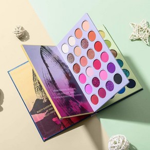 CRAZYHUDA Cazy Huda Best Beauty 72 Shade Glazed Edition Colo Book 아이섀도우 팔레트 멀티컬러 글리터 매트 & 쉬머리 피니시, 1개