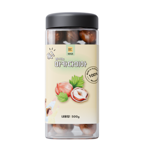 [산패 없이 신선한] 비이츠 까먹는 마카다미아 통마카다미아, 1개, 500g