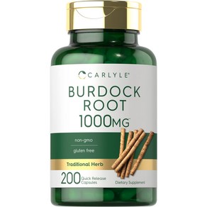 Calyle Budock Root  1000 mg  200 Capsules  No 칼라일 우엉 뿌리  1000mg  200 캡슐  비 GMO 및 프리 포뮬러 , 1개, 200정