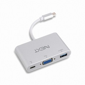 넥스트 USB Type C to VGA + USB 3.0 + PD 변환 아답터 NEXT-412TCV, 1개