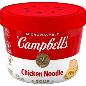 Campbell's Chicken Noodle Soup 15.4 Oz Micowavable Bowl 캠벨 치킨 누들 수프 15.4온스 전자레인지용 그릇, 436g, 1개