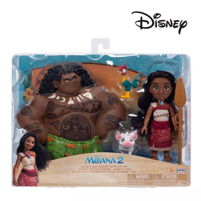 [Disney] 디즈니 모아나 2 굿즈 모아나 마우이 푸아 헤이헤이 피규어 세트 Moana 2 Moana & Maui Voyage Petite Set