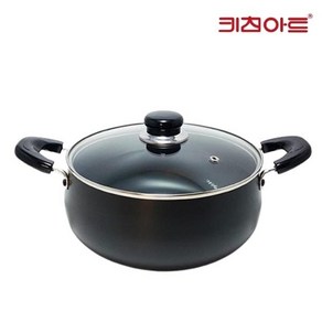 키친아트 쥬노블랙 경질 24cm 양수냄비, 양수냄비 24cm 1개 + 강화유리 1개, 1개