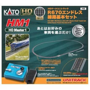 KATO HO 게이지 유니트랙 HM1 R670 엔드리스 선로 기본 세트 3-105 철도 모형 레일 세트