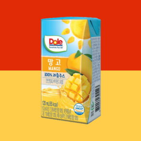 Dole 망고 주스 c 120ml (폴리백증정), 32개