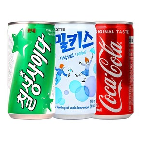 코카콜라&밀키스&사이다190ml x 각10개(총30개) 업소용/콜라/사이다/밀키스/탄산음료/미니음료/소캔음료, 1세트, 190ml