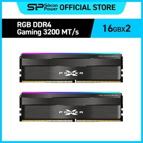 실리콘파워 Silicon Powe DDR4 16GB/32GB CL16/18 3200/3600MHz PC4-25600/PC4-28800 Zenith RGB 데스크탑 메모리 RAM, 3200MHz 32GB(16GB×2), 1개