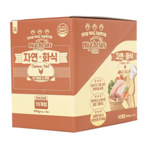 마이베프 강아지 마이슐랭 자연화식 사료 돼지고기 & 관절, 닭, 80g, 10개