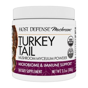 Host Defense Turkey Tail Mushroom Powder - Digesti 호스트 디펜스 터키 테일 버섯 파우더 - 소화 건강 및 면역 반응 지원 보충제 - 위장