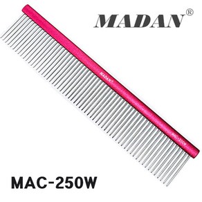 마단 콤 MAC-250W 푸들콤 대형견용 강아지빗 도그쇼빗 스텐다드푸들 엉킨털빗, 1개, Red