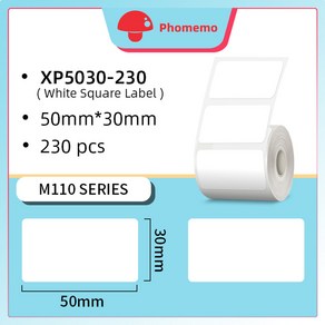 페이지라벨기 네임스티커 Phomemo 열전사 무선 라벨 프린터 휴대용 블루투스 스티커 미니 바코드 메이커 가격 태그 DIY M110, 12) XP5030-230, 1개