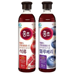 청정원 청정원홍초 석류900ml x1개 + 블루베리 900ml, 1세트, 900ml